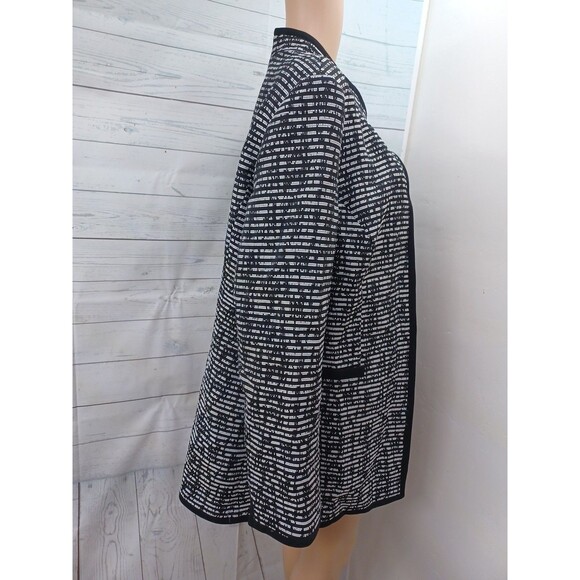 JM Studio by John Meyer Sz 18 Blue White  Long Cardigan Blazer Jacket - Picture 4 of 9